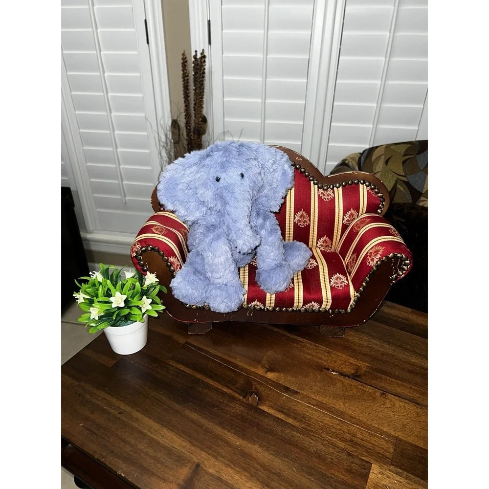 JELLYCAT London Sitting Elephant‎ Fuddle Wuddle Plush Lovey Blue Stuffed Toy